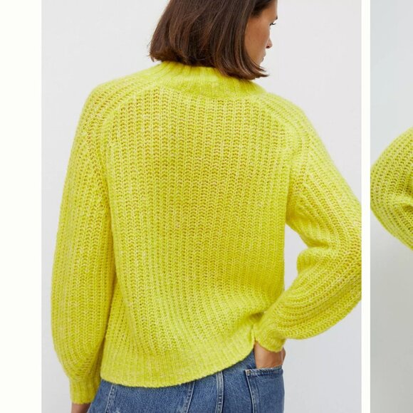 By Anthropologie Honore Ribbed Sweater in Yellow Size XL - Picture 2 of 7